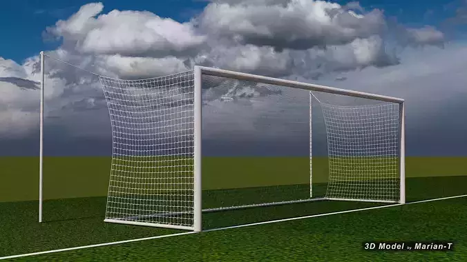 Football - Soccer Goal Low-poly 3D model