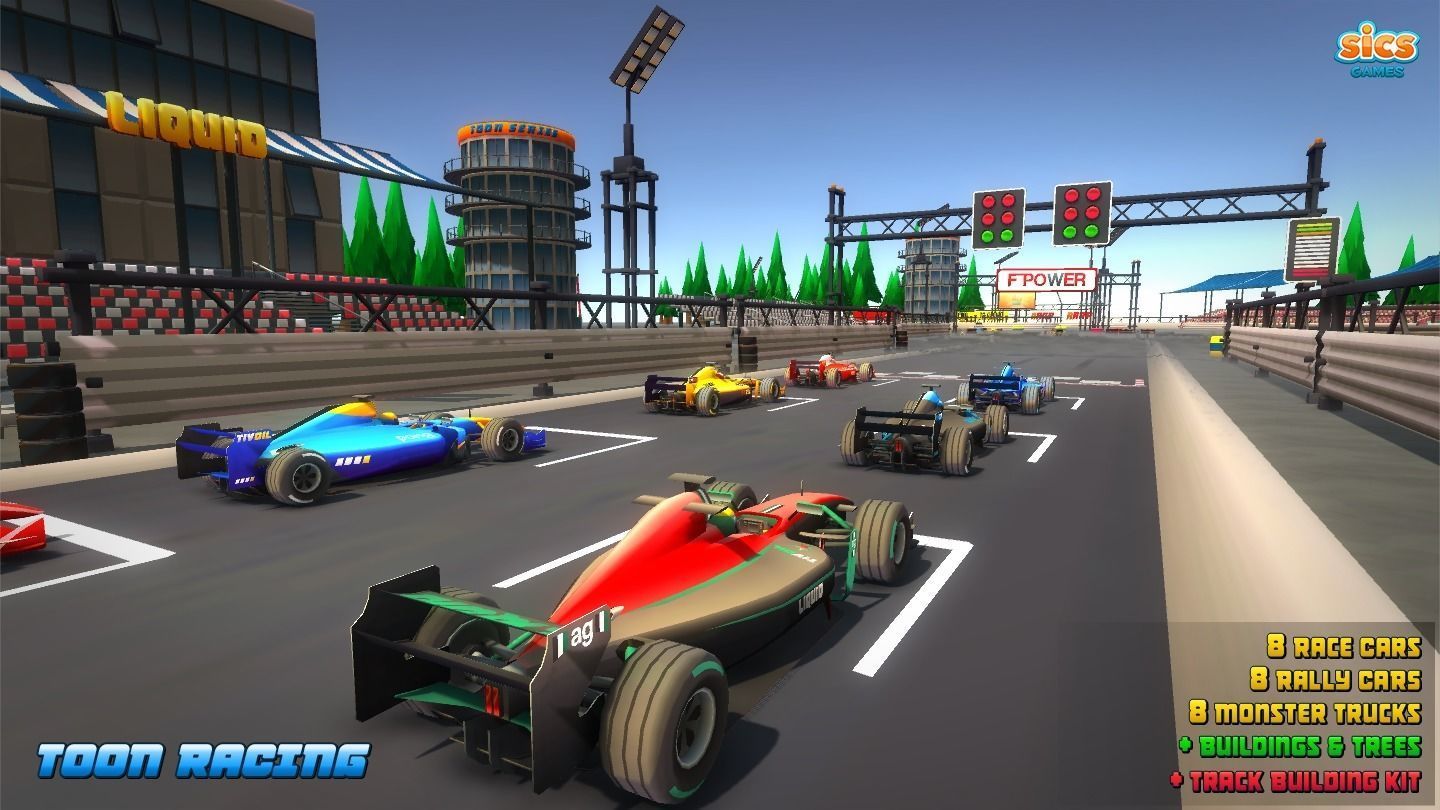 Toon Racing Low-poly 3D model_2