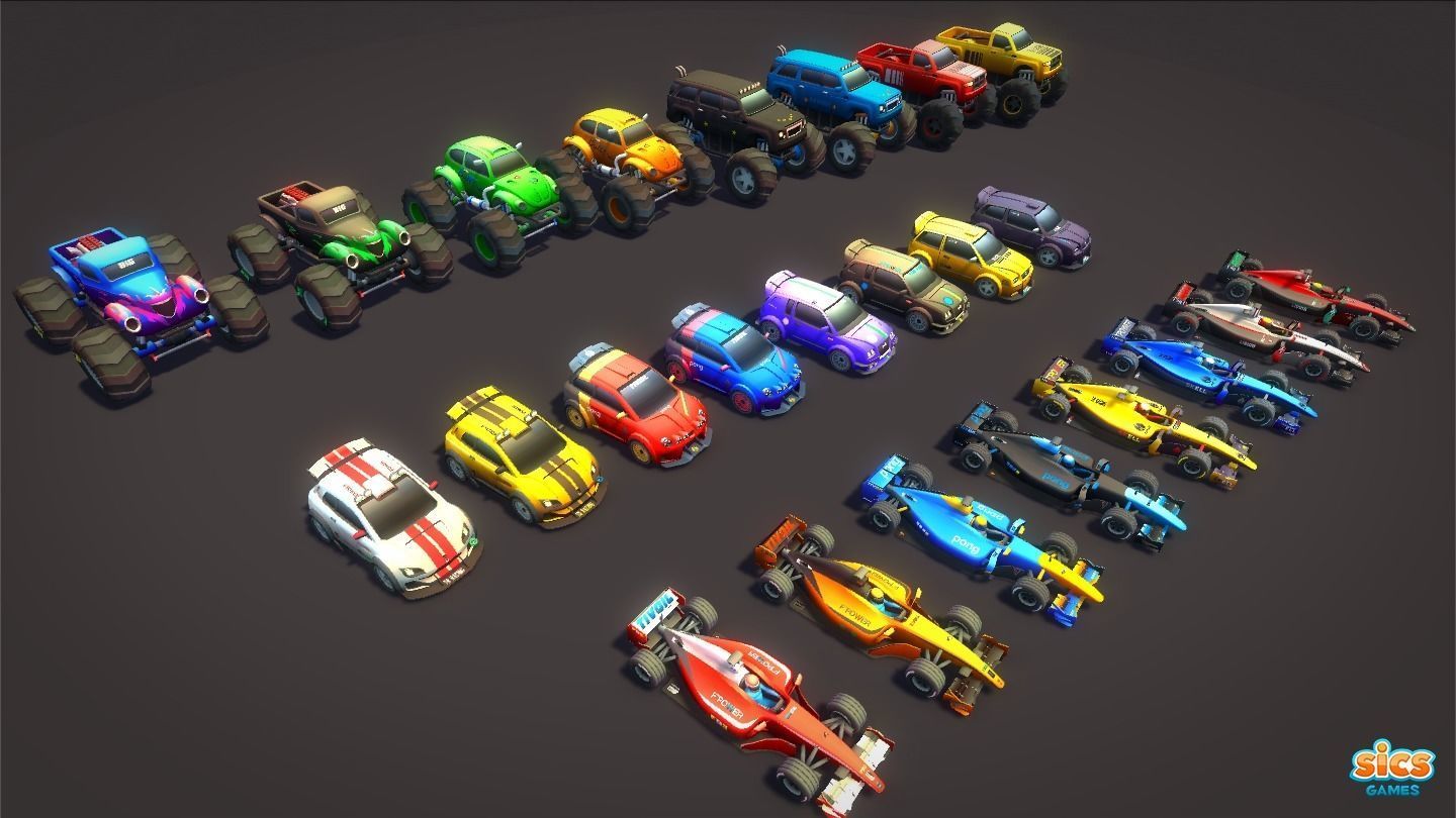Toon Racing Low-poly 3D model_15