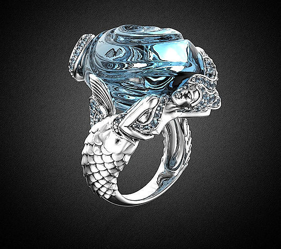 mermaid-ring-3d-model-stl Free 3D print model