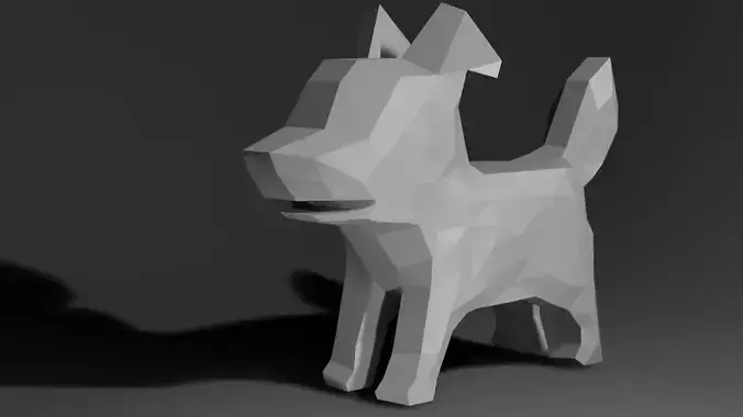 Low-Poly cute dog