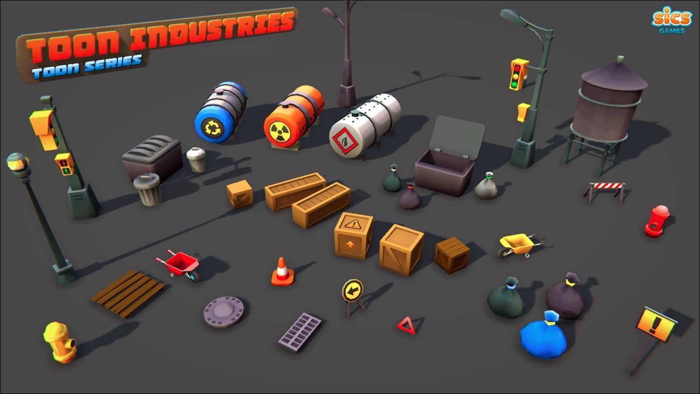 Toon Industries Low-poly 3D model_11