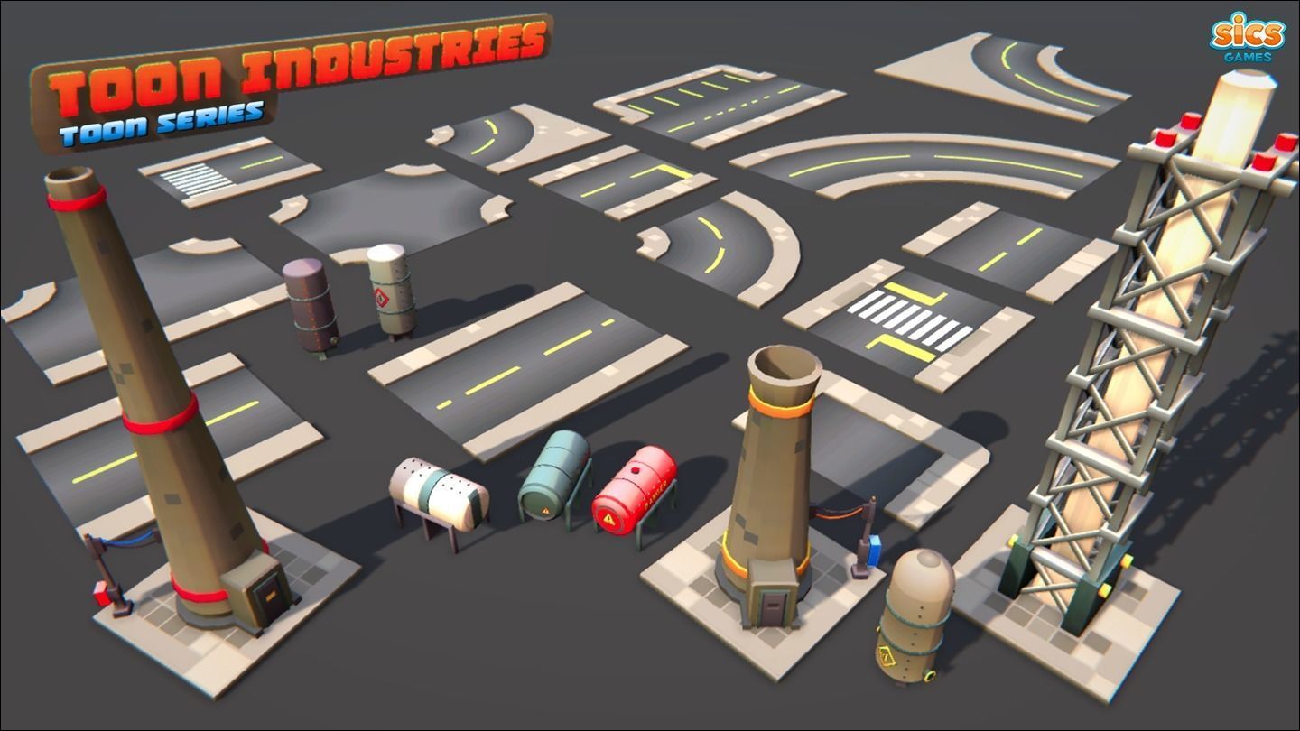 Toon Industries Low-poly 3D model_12