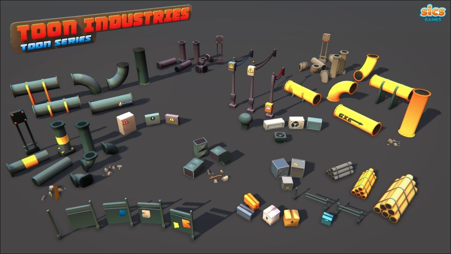 Toon Industries Low-poly 3D model_10