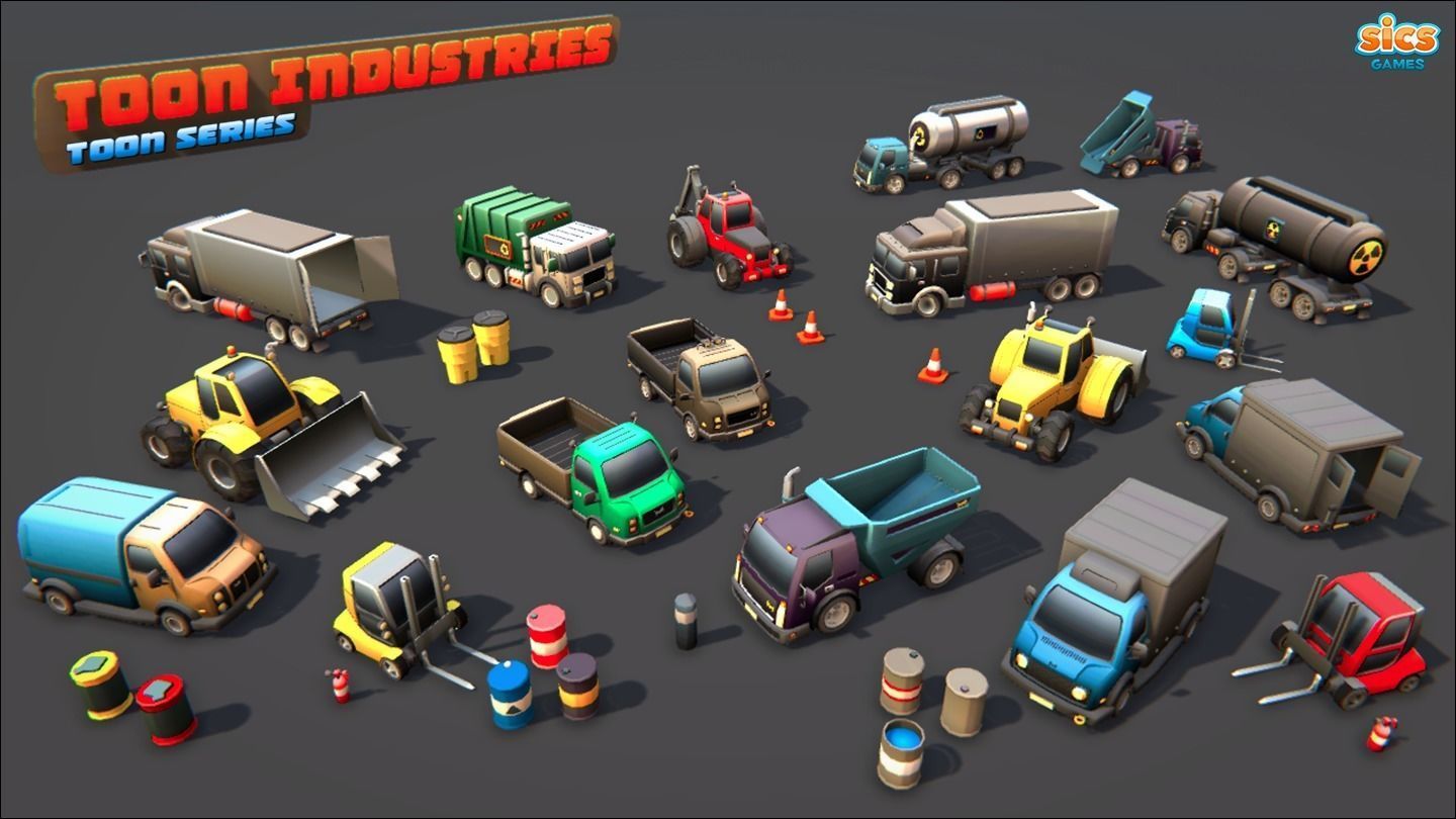 Toon Industries Low-poly 3D model_16