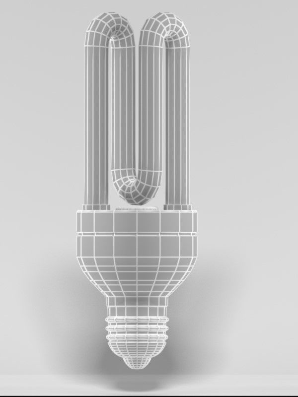 Fluorescent Light Bulb 3D model_8