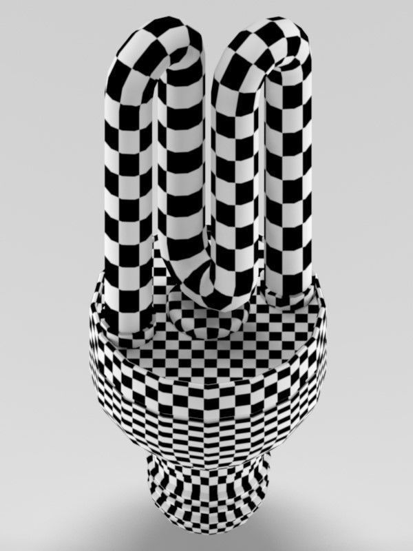 Fluorescent Light Bulb 3D model_12
