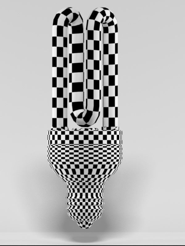Fluorescent Light Bulb 3D model_11