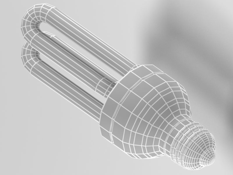 Fluorescent Light Bulb 3D model_6