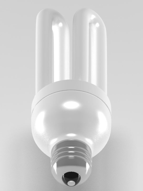 Fluorescent Light Bulb 3D model_4
