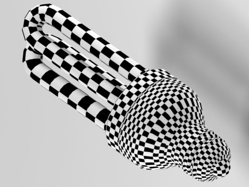 Fluorescent Light Bulb 3D model_10