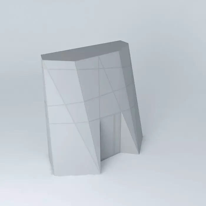 Entrance box Free 3D model_0