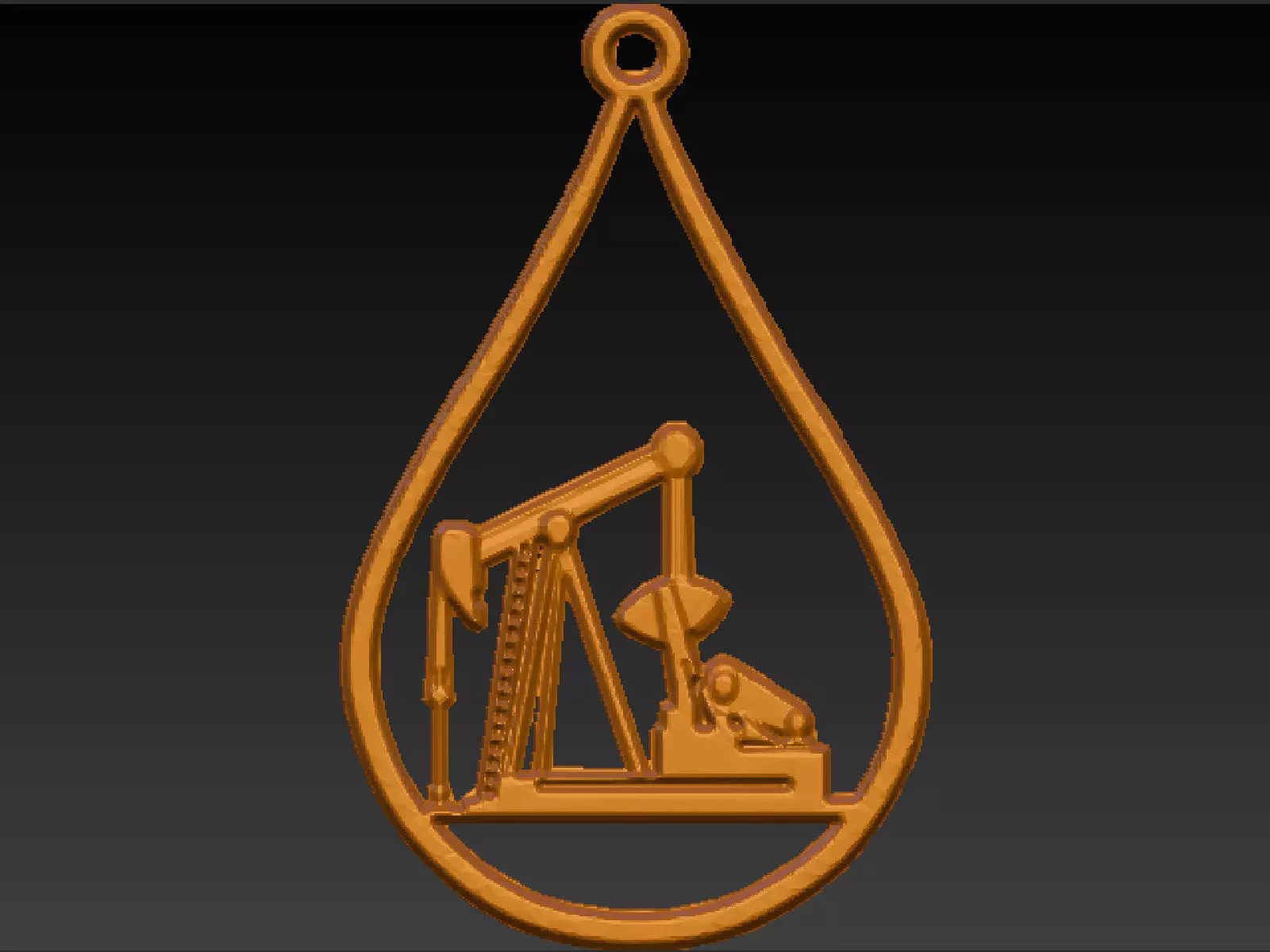 Oil field Pumpjack in Droplet 3D print model
