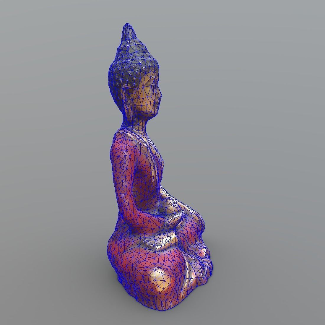 Buddha Low-poly 3D model_7