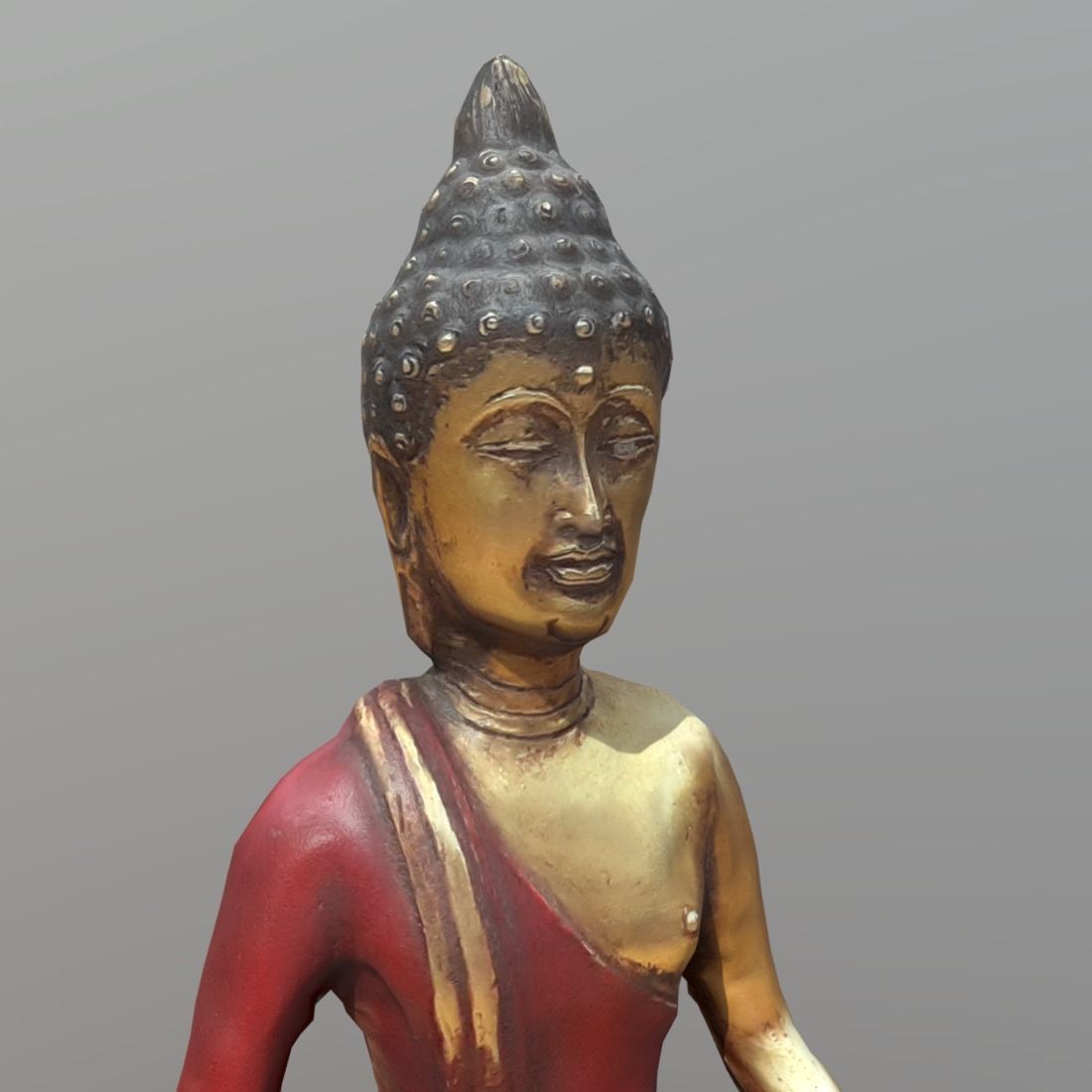 Buddha Low-poly 3D model_8