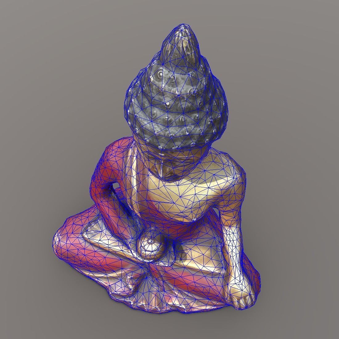 Buddha Low-poly 3D model_15