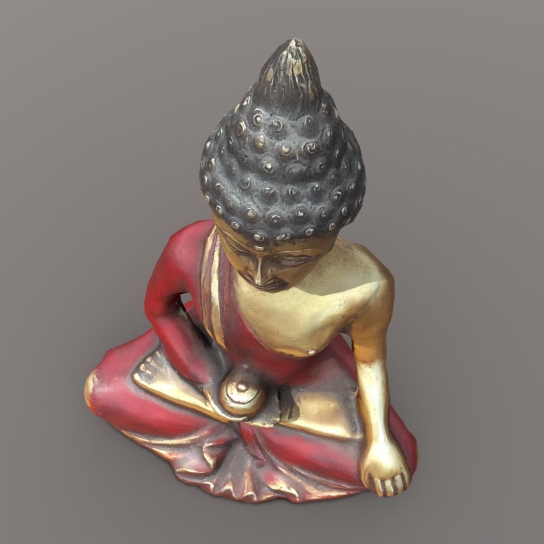 Buddha Low-poly 3D model_14