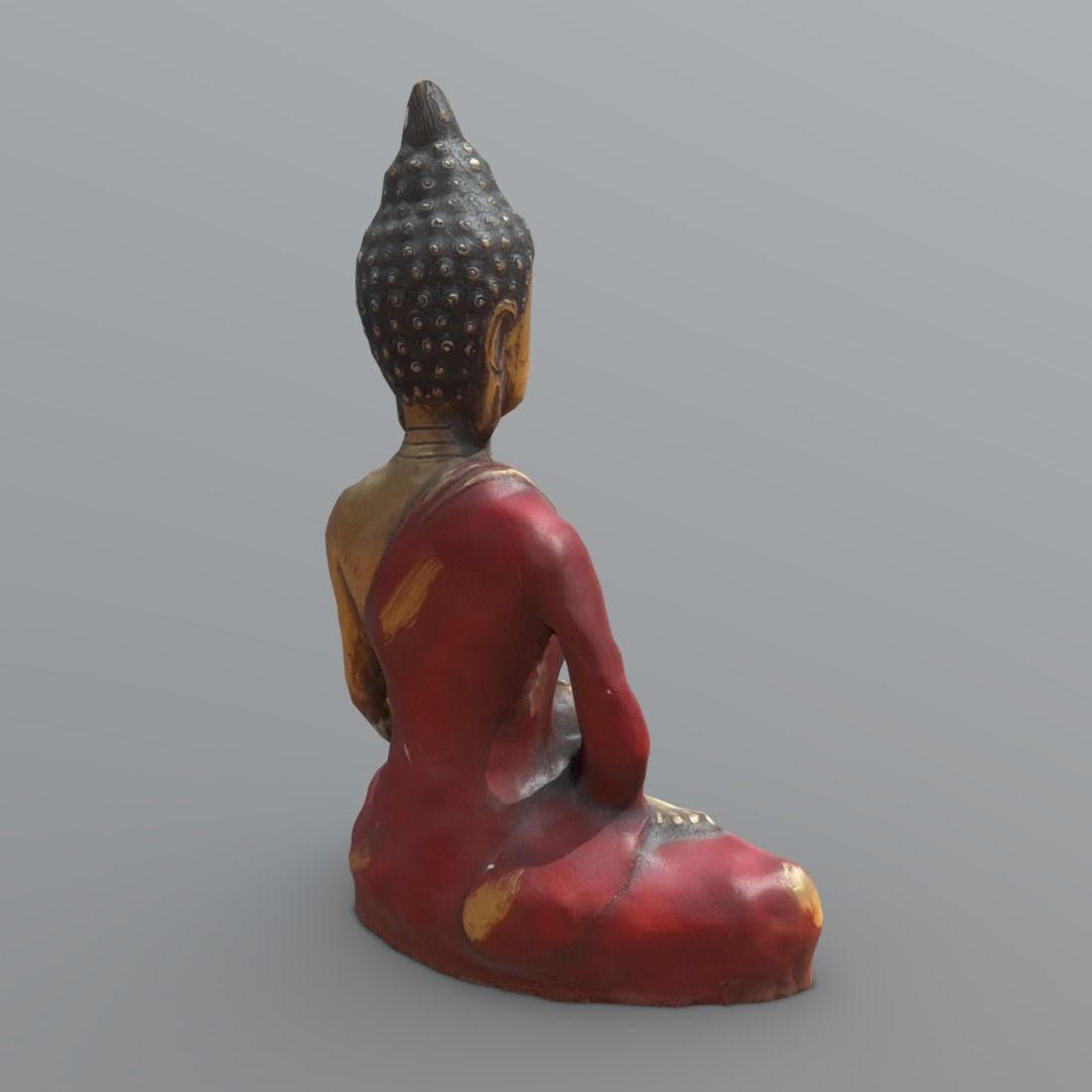 Buddha Low-poly 3D model_5