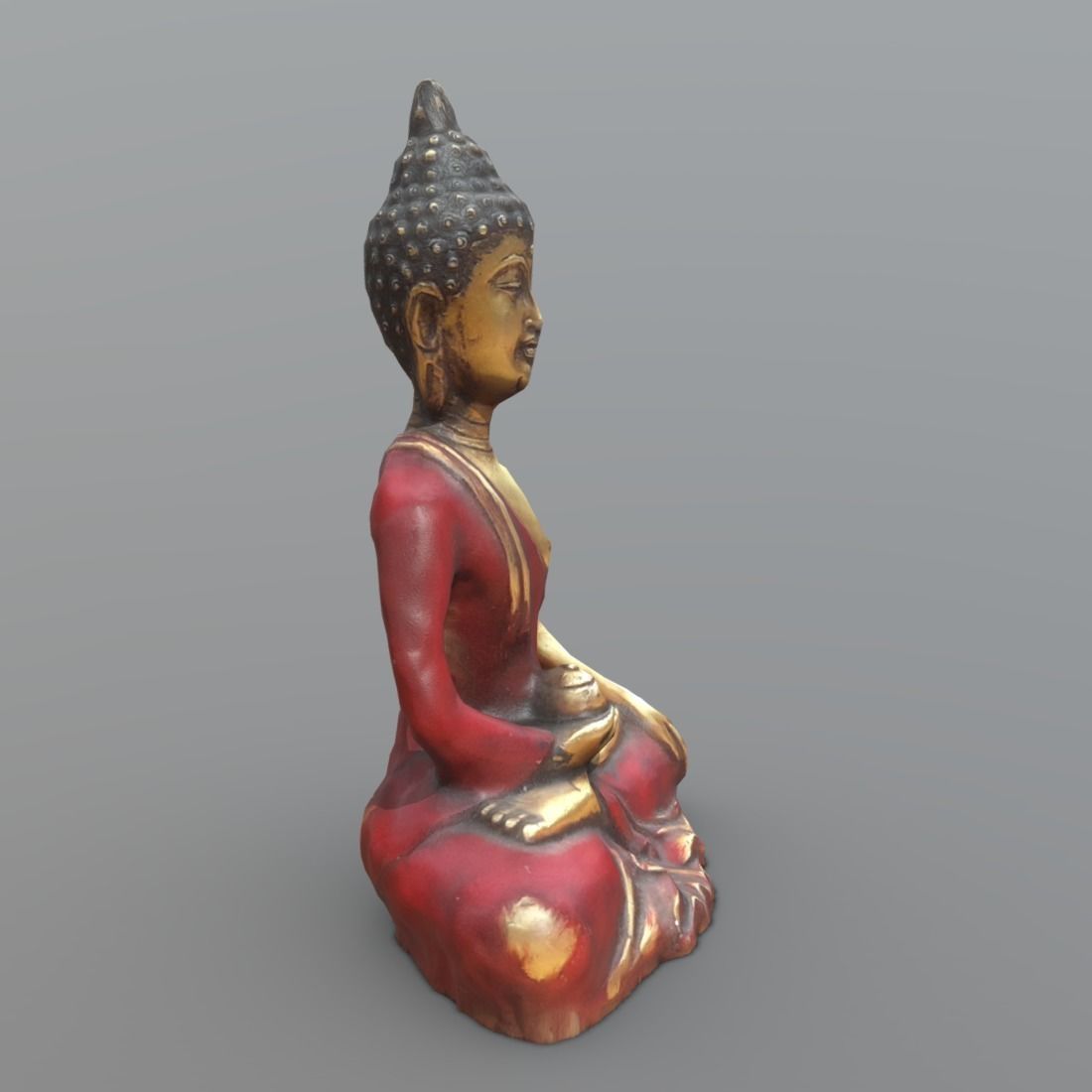 Buddha Low-poly 3D model_6