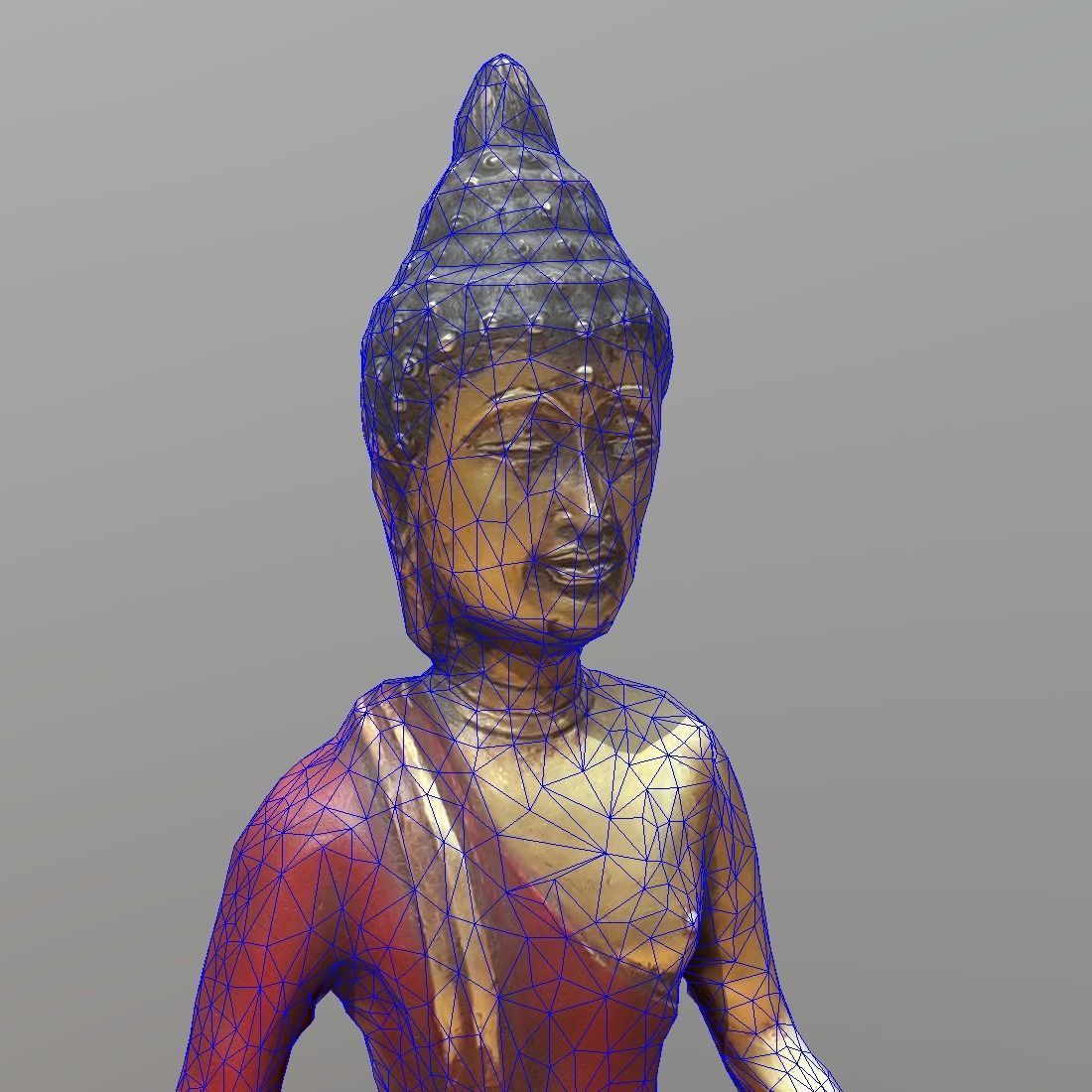 Buddha Low-poly 3D model_9