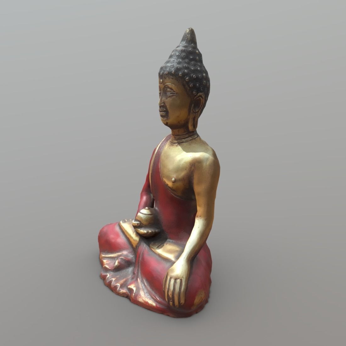 Buddha Low-poly 3D model_2