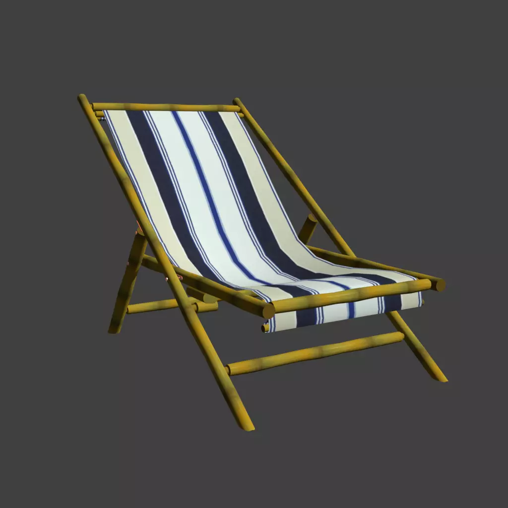 Beach chair Free 3D model_0