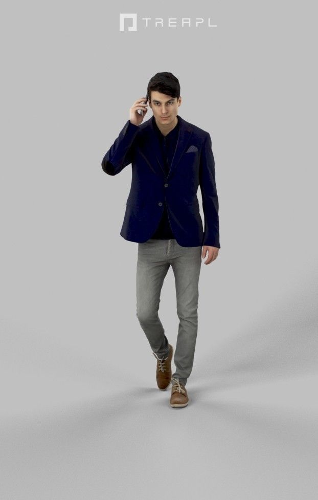 10x Woman Man Casual People Vol01 Scanned 3D Model Collection_73