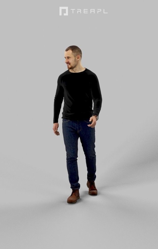 10x Woman Man Casual People Vol01 Scanned 3D Model Collection_60