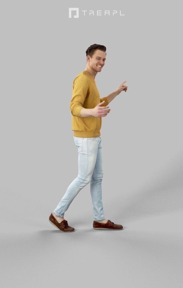 10x Woman Man Casual People Vol01 Scanned 3D Model Collection_39