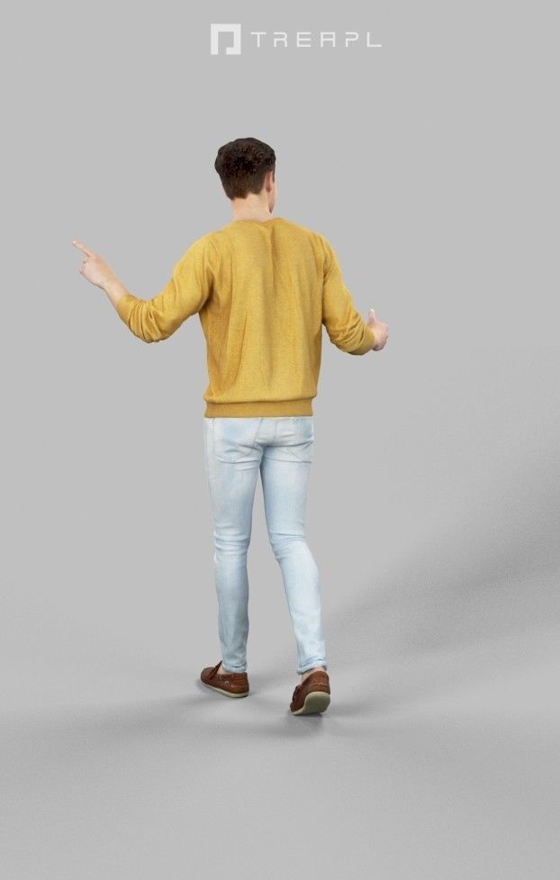 10x Woman Man Casual People Vol01 Scanned 3D Model Collection_40