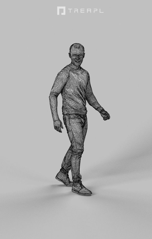 10x Woman Man Casual People Vol01 Scanned 3D Model Collection_62