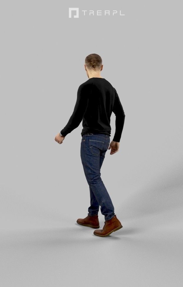 10x Woman Man Casual People Vol01 Scanned 3D Model Collection_57