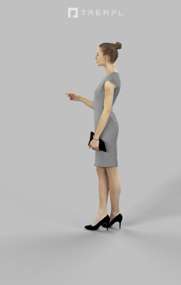10x Business Man Woman People Scanned Volume01 3D Model Collection_46