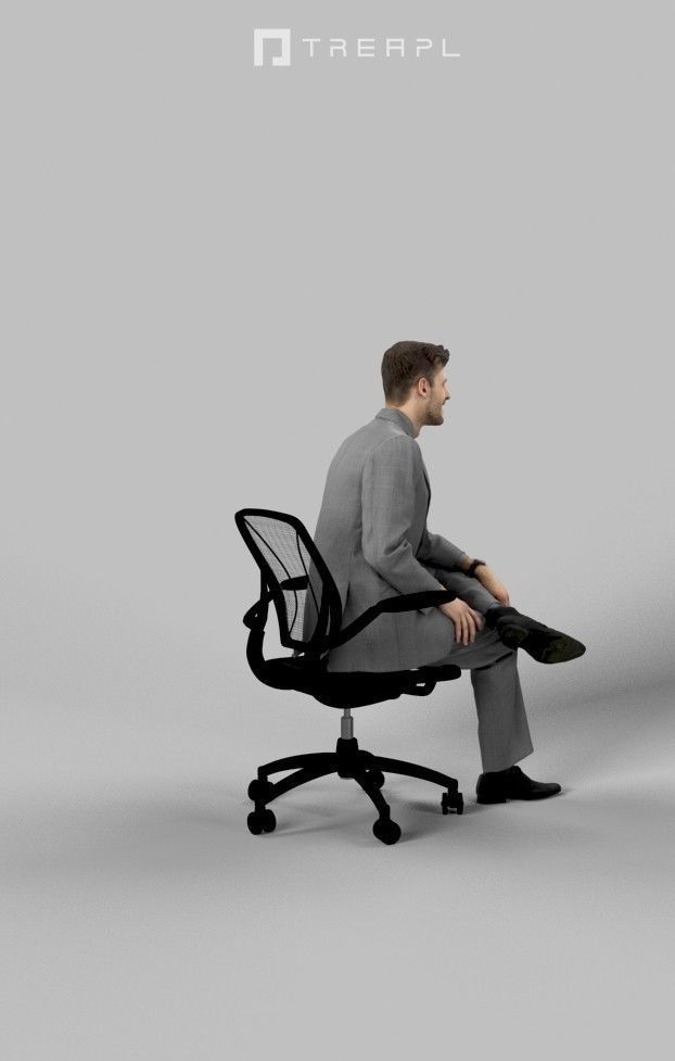 10x Business Man Woman People Scanned Volume01 3D Model Collection_84