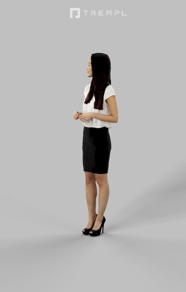 10x Business Man Woman People Scanned Volume01 3D Model Collection_41