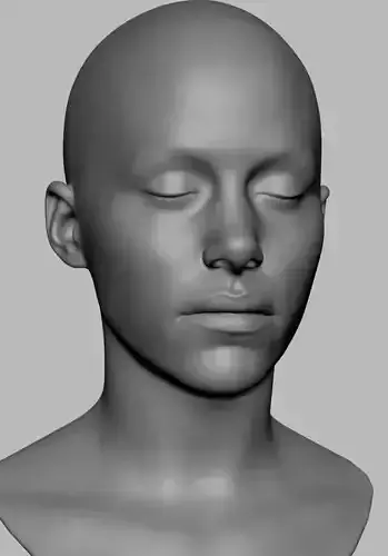 Female Head Printable 3D print model