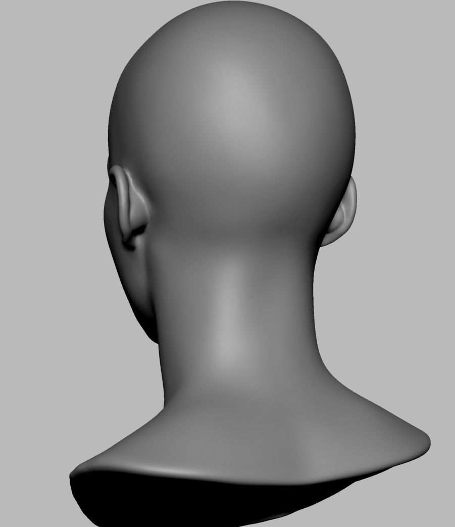 Female Head Printable 3D print model_9