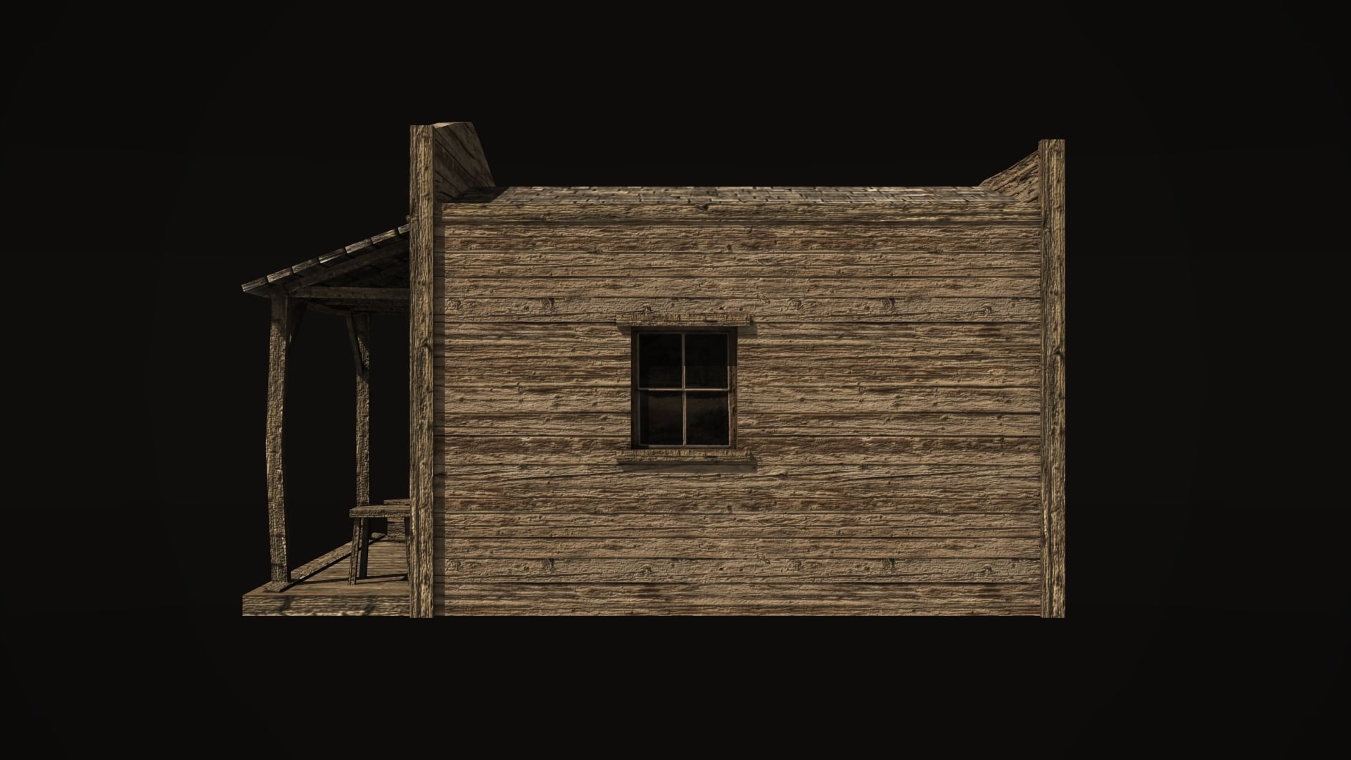 Western sheriffs office Low-poly 3D model_6
