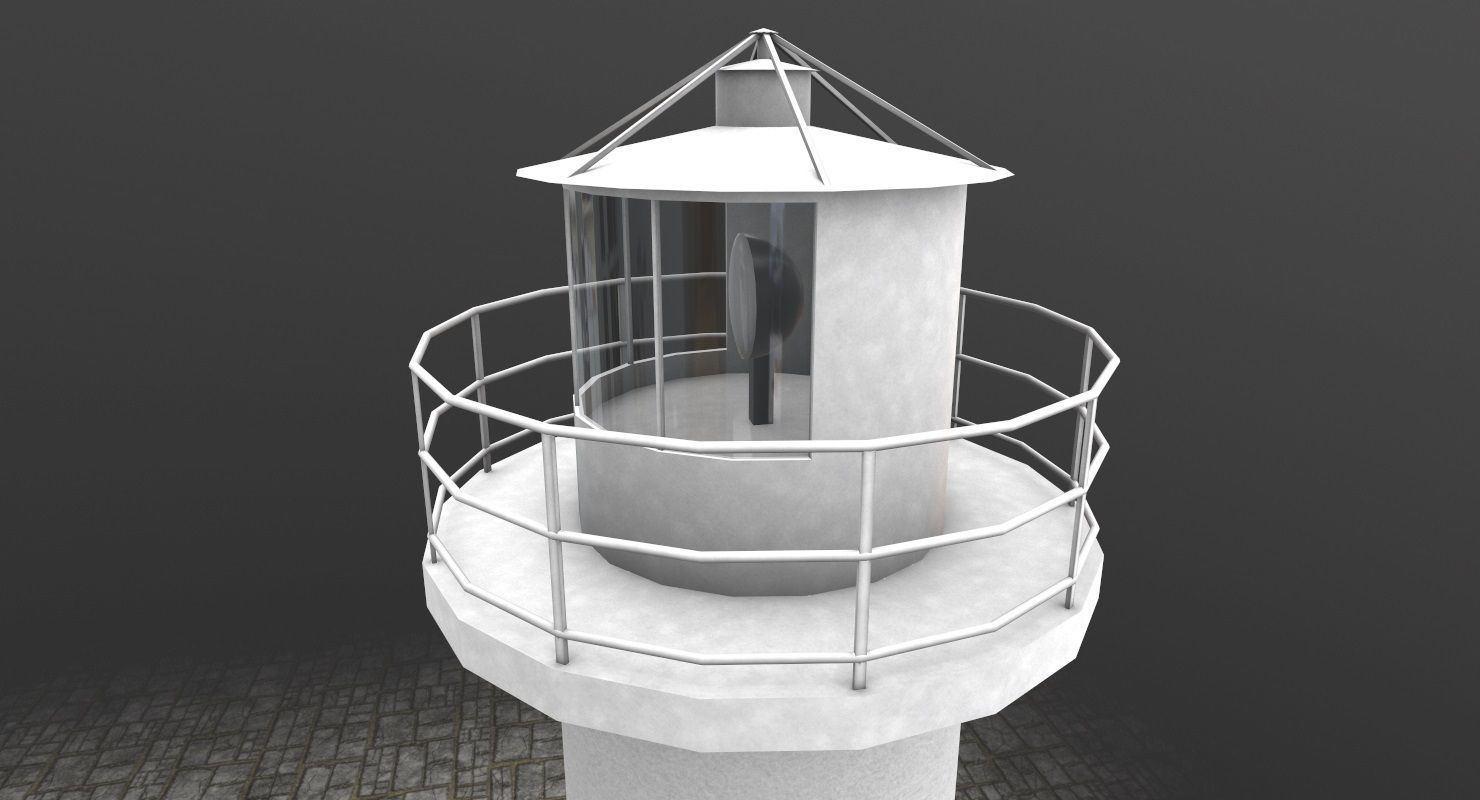Light House Haken Low-poly 3D model_4