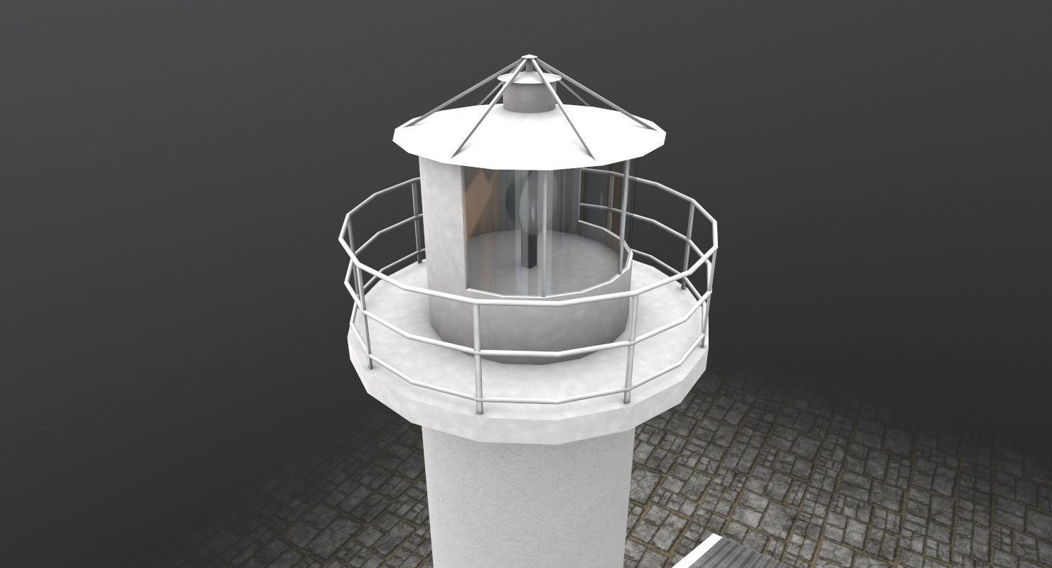 Light House Haken Low-poly 3D model_2