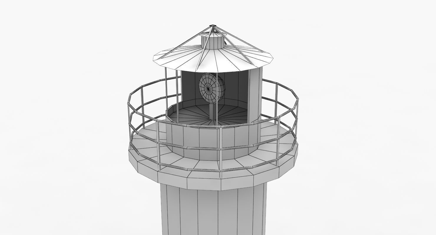 Light House Haken Low-poly 3D model_9