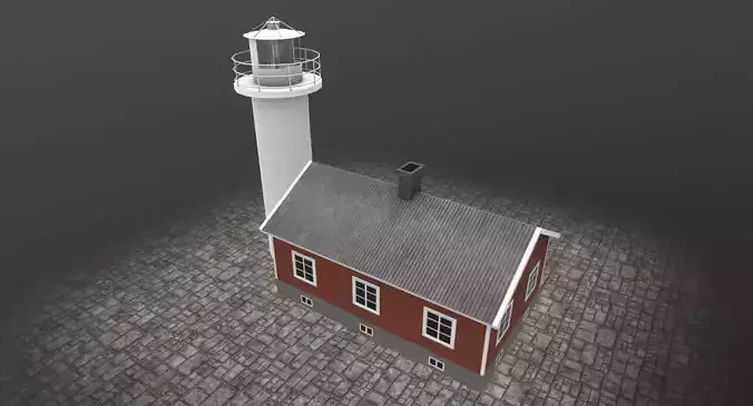 Light House Haken Low-poly 3D model