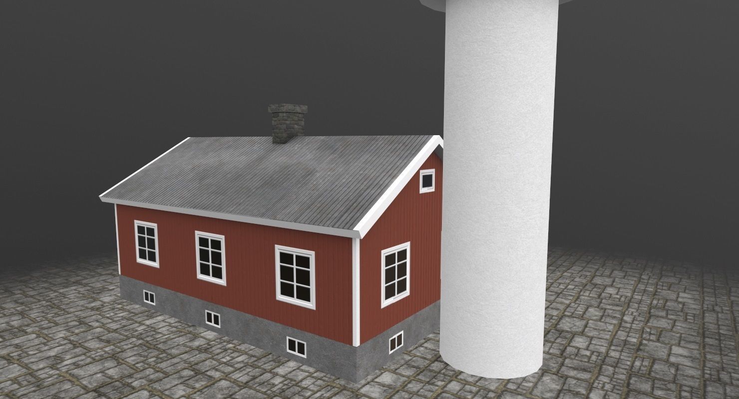 Light House Haken Low-poly 3D model_5