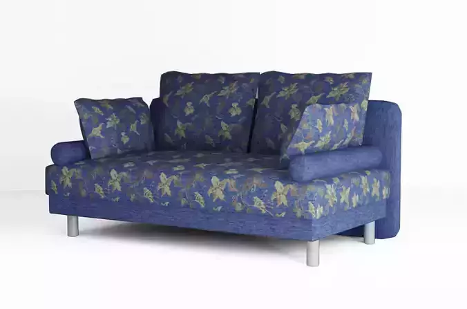 Low poly fabric armchair sofa 