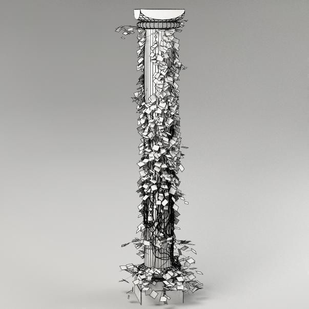 Plant and column 03 3D model_4