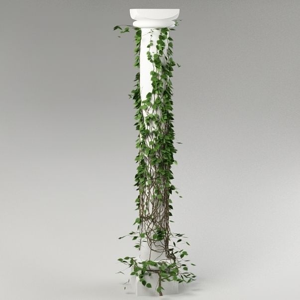 Plant and column 03 3D model_2