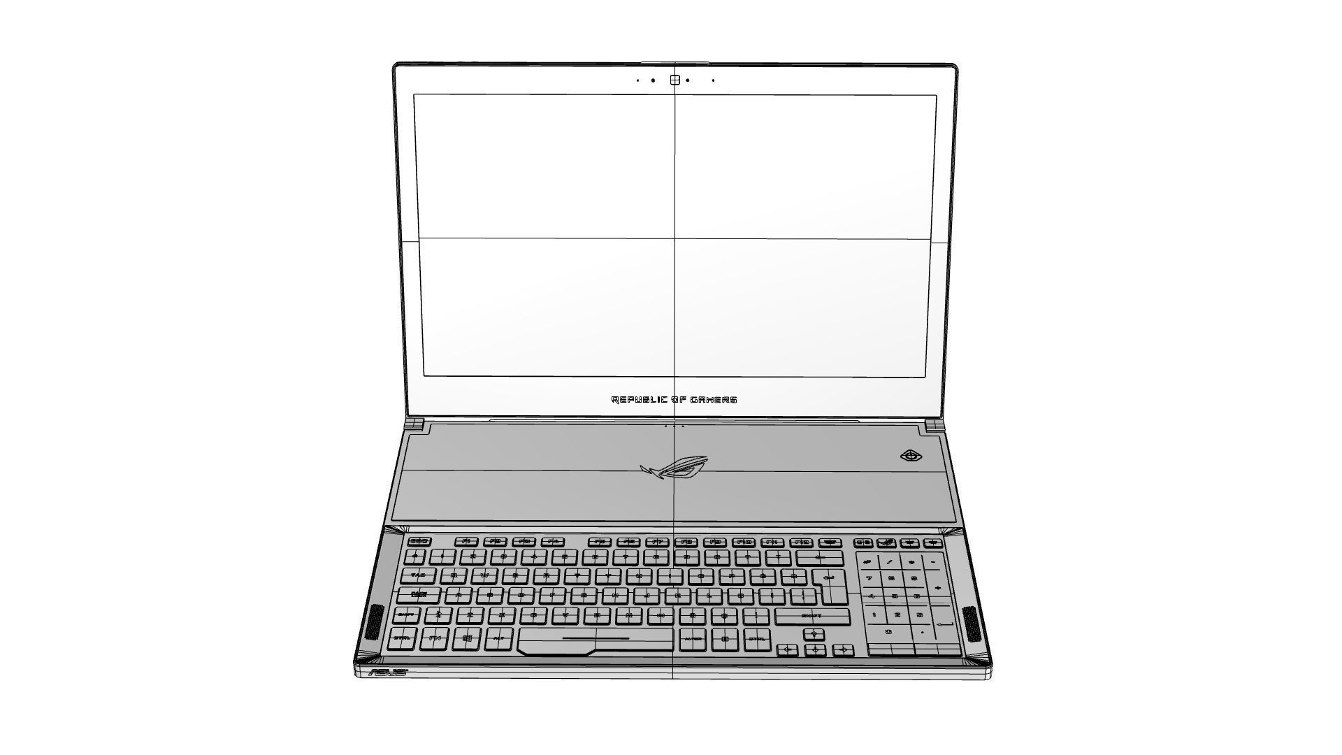 Asus ROG Zephyrus GX501 Gaming Notebook 3D model_4