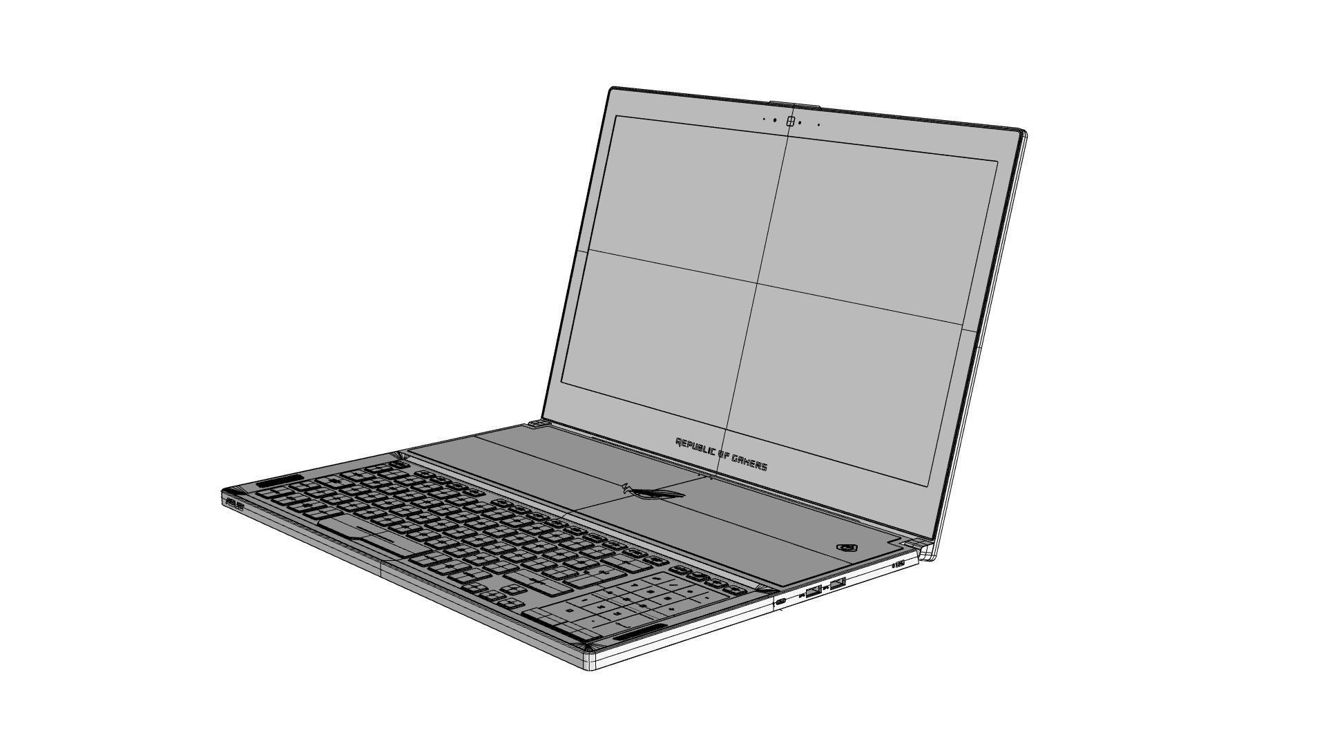 Asus ROG Zephyrus GX501 Gaming Notebook 3D model_6