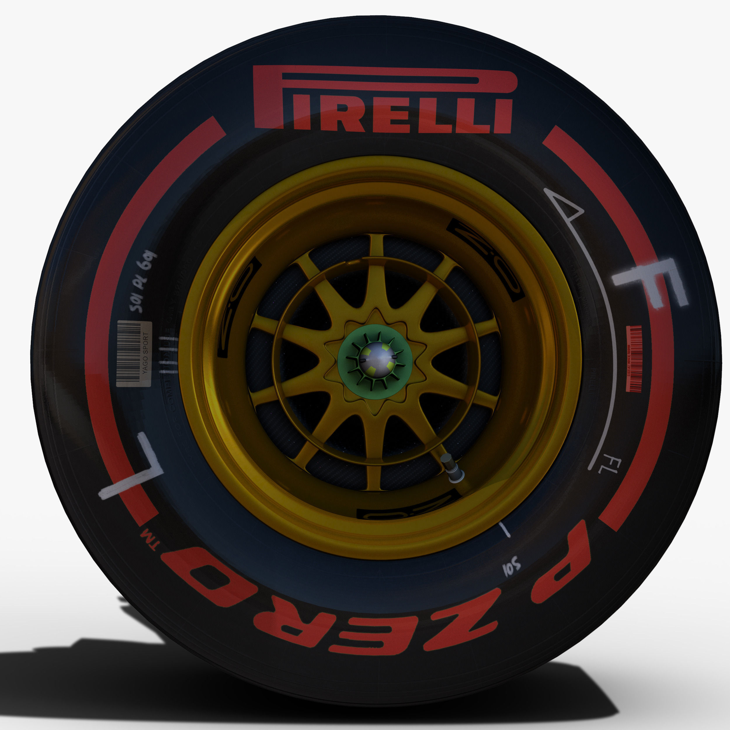 Lotus E23 Front Suspension Low-poly 3D model_3