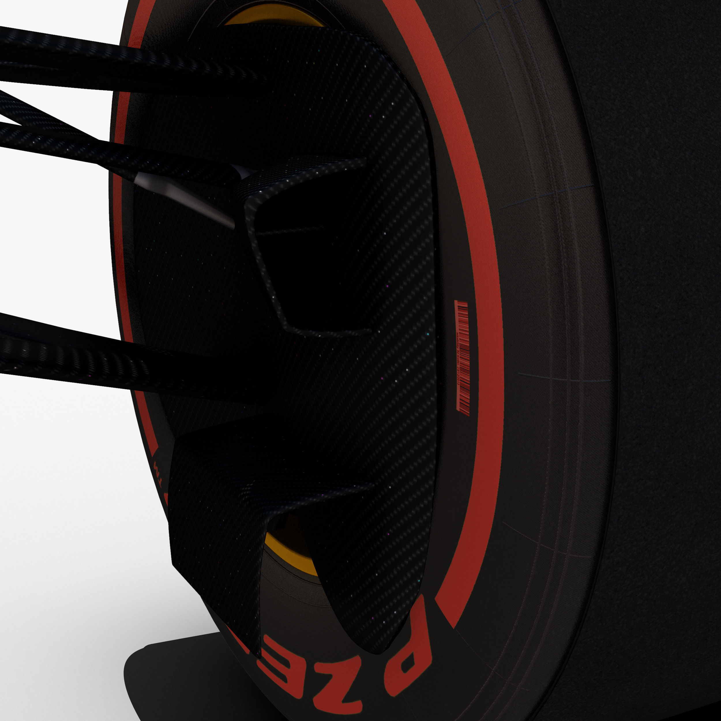 Lotus E23 Front Suspension Low-poly 3D model_6